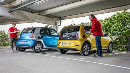 Smart EQ Forfour Passion, VW e-Up Style, Vergleichstest, ams1320 Smart EQ Forfour Passion, VW e-Up Style, Exterieur