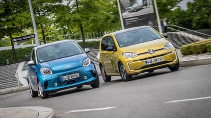 Smart EQ Forfour Passion, VW e-Up Style, Vergleichstest, ams1320 Smart EQ Forfour Passion, VW e-Up Style, Exterieur
