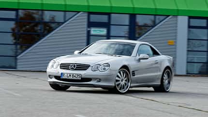 Jaguar XK8 Coupé, Maserati Coupé Cambiocorsa, Mercedes-Benz SL 500, yt0819, Fahrbericht Mercedes-Benz SL 500, Exterieur