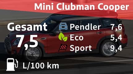 Kosten und Realverbrauch Mini Clubman Cooper 07/2020, Kosten und Realverbrauch Mini Clubman Cooper