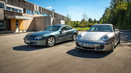 Mercedes-Benz SL, R 230, (2001-2011), Porsche 911, Typ 996 (1997-2004), Fahrbericht Mercedes-Benz SL, R 230, (2001-2011), Porsche 911, Typ 996 (1997-2004)