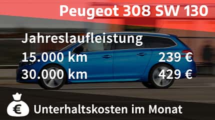 Realverbrauch Peugeot 308 SW PureTech 130 GT 12/2020, Realverbrauch Peugeot 308 SW PureTech 130 GT