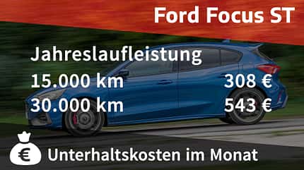 Kosten und Realverbrauch Ford Focus ST 12/2020, Kosten und Realverbrauch Ford Focus ST
