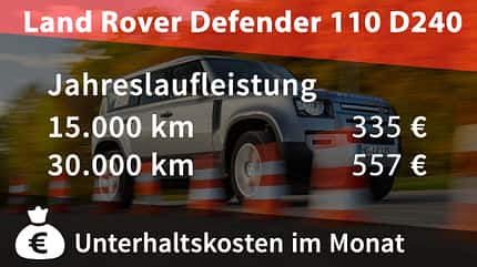 Kosten und Realverbrauch Land Rover Defender 110 D240 Kosten und Realverbrauch Land Rover Defender 110 D240