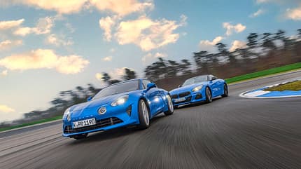 BMW Z4, ams 0221 Alpine A110 gegen BMW Z4 Vergleichstest, ams 0221