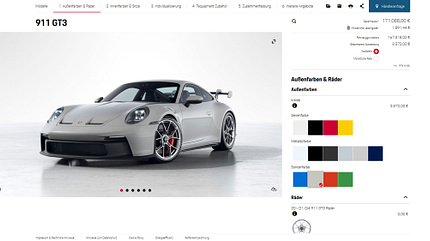 Porsche 911 GT3 992 (2021) Porsche 911 GT3 992 (2021) Configurator