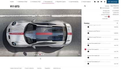 Porsche 911 GT3 992 (2021) Porsche 911 GT3 992 (2021) Configurator