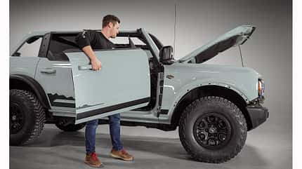 Ford Bronco modularer Aufbau, 2021 Der modulare Aufbau des Ford Bronco.