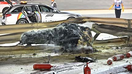 Grosjean-Crash - GP Bahrain 2020