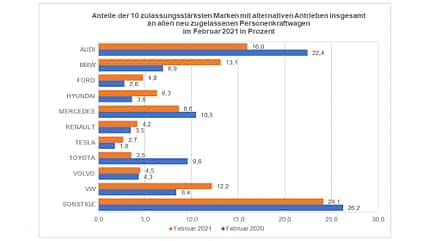 Tabelle alternative Antriebe Februar 2021 Tabelle alternative Antriebe Februar 2021