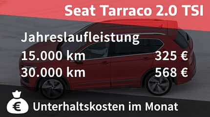 Kosten und Realverbrauch Seat Tarraco 2.0 TSI 4Drive FR 04/2021, Kosten und Realverbrauch Seat Tarraco 2.0 TSI 4Drive FR