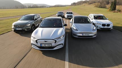 Ford Mustang Mach-E BMW iX3 Tesla Model Y Jaguar i-Pace Volvo XC40 Recharge Mercedes EQC Ford Mustang Mach-E BMW iX3 Tesla Model Y Jaguar i-Pace Volvo XC40 Recharge Mercedes EQC