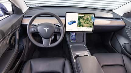 Polestar 2, Tesla Model 3, Vergleichstest, ams1121 Tesla Model 3, Interieur