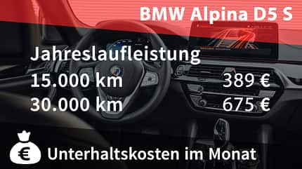 Kosten und Realverbrauch BMW Alpina D5 S Kosten und Realverbrauch BMW Alpina D5 S