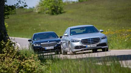 BMW 740d, Mercedes S 400 d, VT, ams1421 BMW 740d, Mercedes S 400 d