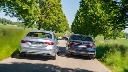 BMW 740d, Mercedes S 400 d, VT, ams1421 BMW 740d, Mercedes S 400 d