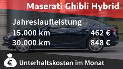 Kosten und Realverbrauch Maserati Ghibli Hybrid Granlusso 08/2021, Kosten und Realverbrauch Maserati Ghibli Hybrid Granlusso