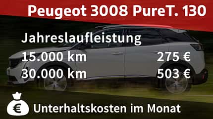 Kosten und Realverbrauch Peugeot 3008 PureTech 130 Allure Pack 11/2021, Kosten und Realverbrauch Peugeot 3008 PureTech 130 Allure Pack