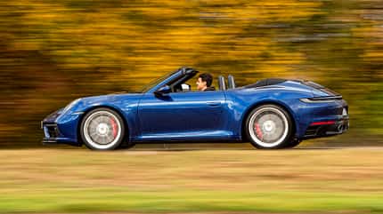 BMW M4 Competition xDrive Cabrio, Porsche 911 Carrera 4 GTS Cabrio, Vergleichstest, ams0222 Porsche 911 Carrera 4 GTS Cabrio, Exterieur