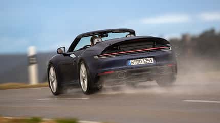 BMW M4 Competition xDrive Cabrio, Porsche 911 Carrera 4 GTS Cabrio, Vergleichstest, ams0222 Porsche 911 Carrera 4 GTS Cabrio, Exterieur