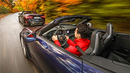 BMW M4 Competition xDrive Cabrio, Porsche 911 Carrera 4 GTS Cabrio, Vergleichstest, ams0222 BMW M4 Competition xDrive Cabrio, Porsche 911 Carrera 4 GTS Cabrio, Exterieur