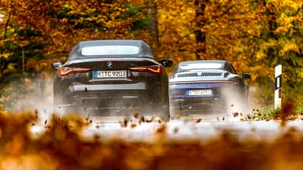 BMW M4 Competition xDrive Cabrio, Porsche 911 Carrera 4 GTS Cabrio, Vergleichstest, ams0222 BMW M4 Competition xDrive Cabrio, Porsche 911 Carrera 4 GTS Cabrio, Exterieur