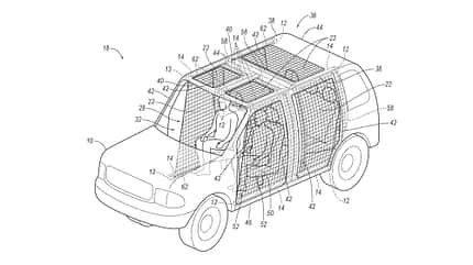 Ford-Patent Fliegengitter-Rollos, möglicherweise für Ford Bronco, 2022 Ford-Patent Fliegengitter-Rollos