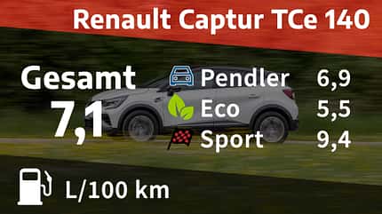 Renault Captur TCe 140 R.S. Line, Kosten und Realverbrauch, ams 13/2022, ab S.48 Renault Captur TCe 140 R.S. Line