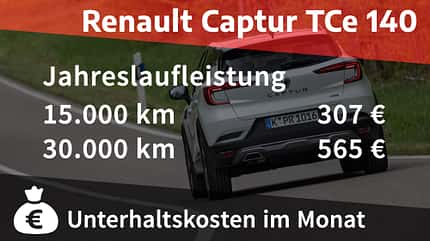 Renault Captur TCe 140 R.S. Line, Kosten und Realverbrauch, ams 13/2022, ab S.48 Renault Captur TCe 140 R.S. Line