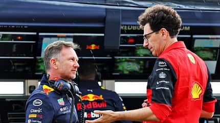 Christian Horner - Red Bull - Mattia Binotto - Ferrari - Formel 1 - GP England - Silverstone - Freitag - 1.7.2022