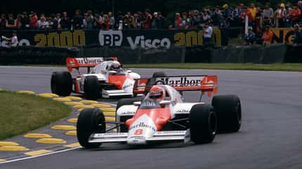 Niki Lauda - Alain Prost - McLaren MP4/2 Tag Porsche - GP England - Brands Hatch - 22.07.1984