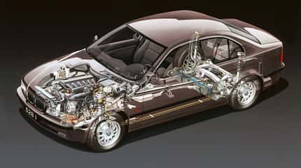 BWM 5er Limousine E39 Diesel-Röntgengrafik (1995), BMW BWM 5er Limousine E39 Diesel-Röntgengrafik (1995)