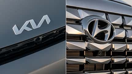 Logos Kia EV6 und Hyundai Palisade 08/2022, Logos Kia EV6 und Hyundai Palisade