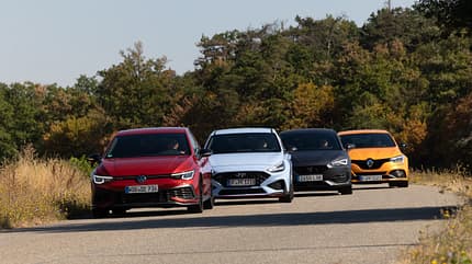 Cupra Leon VZ, Hyundai i30 N Performance, Renault Megane R.S., VW Golf GTI Clubsport, Vergleichstest ams1922 Cupra Leon VZ, Hyundai i30 N Performance, Renault Megane R.S., VW Golf GTI Clubsport