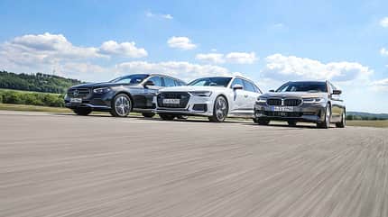 Audi A6 Avant 55 TFSI, BMW 540i Touring, Mercedes E 450 T, Vergleichstest, ams2022 Audi A6 Avant 55 TFSI, BMW 540i Touring, Mercedes E 450 T
