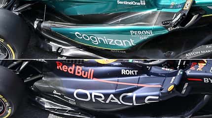 F1-Technik - Vergleich - Aston Martin AMR23 vs. Red Bull RB19 - 2023 F1-Technik - Vergleich - Aston Martin AMR23 vs. Red Bull RB19 - 2023