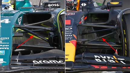 F1-Technik - Vergleich - Aston Martin AMR23 vs. Red Bull RB19 - 2023 F1-Technik - Vergleich - Aston Martin AMR23 vs. Red Bull RB19 - 2023