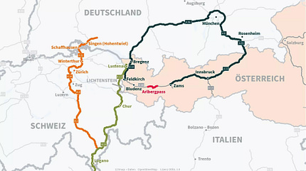 04/2023, Arlbergtunnel Arlbergtunnel-Sperrung Umleitung