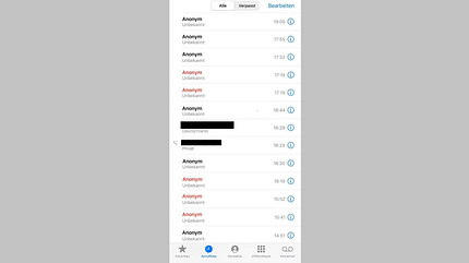 Anrufliste, Telefon, Handy, Smartphone, Anrufe Anrufliste