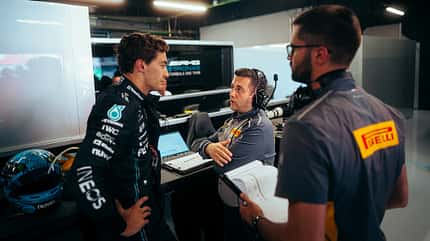 George Russell - Pirelli-Reifentest - Barcelona 2024 George Russell - Pirelli-Reifentest - Barcelona 2024