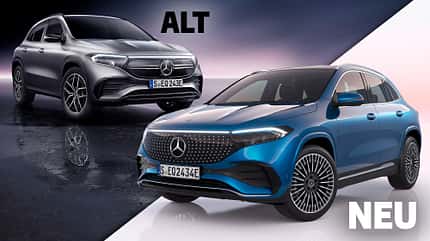 Mercedes EQA Alt Neu Vergleich Collage Mercedes EQA Alt Neu Vergleich Collage