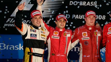 Fernando Alonso - Felipe Massa - Kimi Räikkönen - GP Brasilien 2008 Fernando Alonso - Felipe Massa - Kimi Räikkönen - GP Brasilien 2008