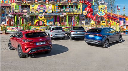 VW Taigo, Kia Xceed, Skoda Kamiq, Ford Puma, Vergleichstest ams2023 VW Taigo, Kia Xceed, Skoda Kamiq, Ford Puma