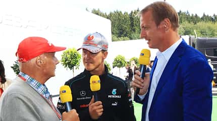 Michael Schumacher, Niki Lauda & Florian König - RTL - Formel 1 - 2012 Michael Schumacher, Niki Lauda & Florian König - RTL - Formel 1 - 2012