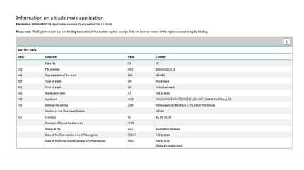 02/2024, VW Udara Patentanmeldung VW Udara Patentanmeldung