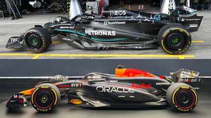 Mercedes W14 vs. Red Bull RB20 Mercedes W14 vs. Red Bull RB20
