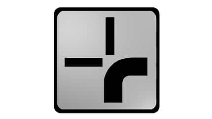 04/2024, Abknickende Vorfahrt Schild Abknickende Vorfahrt Schild