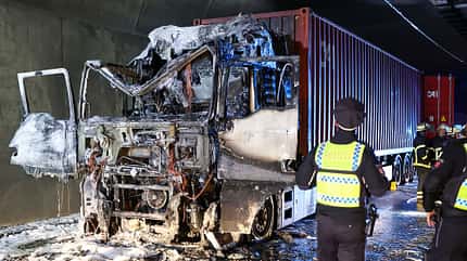 07/2024, Lastwagen-Brand im Hamburger Elbtunnel Lastwagen-Brand im Hamburger Elbtunnel