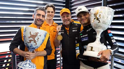 Lando Norris, Oscar Piastri, Andrea Stella & Zak Brown - McLaren - GP Niederlande 2024 Lando Norris, Oscar Piastri, Andrea Stella & Zak Brown - McLaren - GP Niederlande 2024