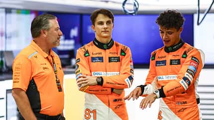 Andrea Stella, Oscar Piastri & Lando Norris - McLaren - Formel 1 - 2024 Andrea Stella, Oscar Piastri & Lando Norris - McLaren - Formel 1 - 2024